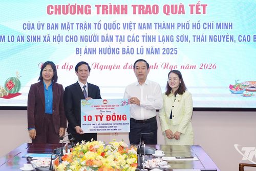 TP. Hồ Chí Minh hỗ trợ Thái Nguyên, Cao Bằng, Lạng Sơn 23 tỷ đồng cho công tác an sinh xã hội