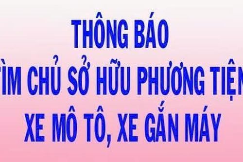 Công an TPHCM tìm chủ sở hữu xe mô tô Honda SH150i