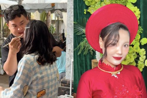 Cô dâu bị ong đốt sưng mắt vẫn xinh đẹp dưới sự 'phù phép' của thợ trang điểm