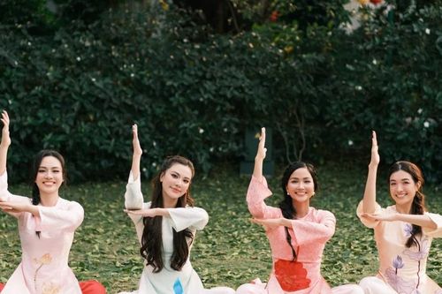 H'Hen Niê, Kim Duyên, Thủy Tiên, Lệ Hằng chào Tết với bộ ảnh áo dài vui nhộn