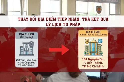 Công an TP Hồ Chí Minh thay đổi địa điểm tiếp nhận, trả kết quả lý lịch tư pháp