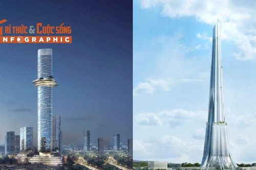 [INFOGRAPHIC] 2 siêu tháp sắp soán ngôi Landmark 81