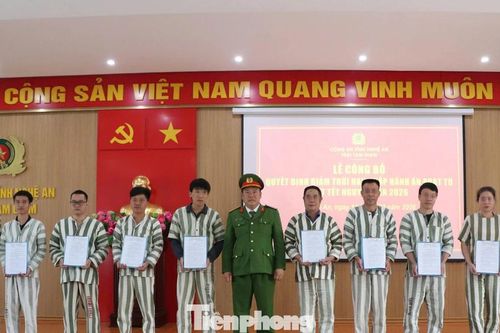 40 phạm nhân ở Nghệ An được giảm án, kịp về đón Tết cùng gia đình