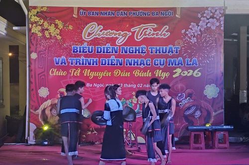 Phường Ba Ngòi tổ chức chương trình nghệ thuật và trình diễn nhạc cụ mã la
