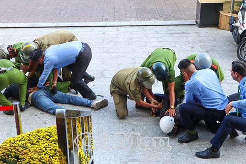 Diễn tập xử lý tình huống chống cướp tài sản tại ngân hàng