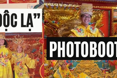 'Độc lạ' Suối Tiên dịp Tết: 'Hóa thân' làm vua chúa khi chụp ảnh photobooth