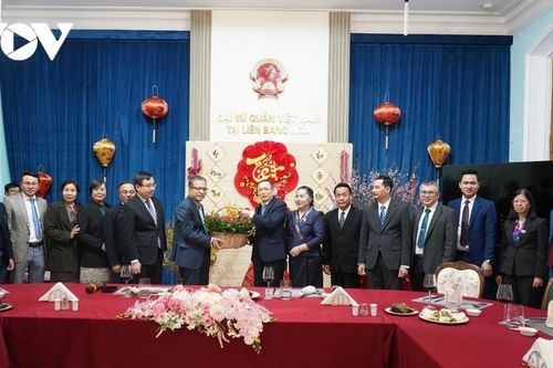 Xuân nghĩa tình anh em Việt-Lào giữa thủ đô Moscow, Nga