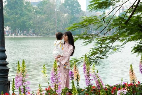 Ngày 28 Tết, người dân dạo chơi ngắm cảnh, tận hưởng không khí Xuân