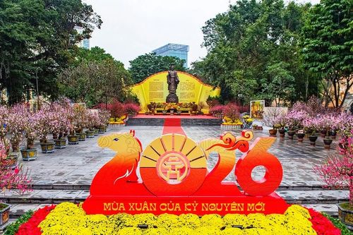 Công viên Hà Nội 'thay da đổi thịt', trang trí rực rỡ đón Xuân
