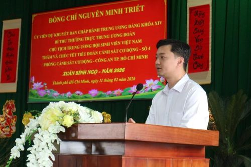 Bí thư Thường trực T.Ư Đoàn Nguyễn Minh Triết thăm, chúc Tết các đơn vị trực chiến tại TPHCM
