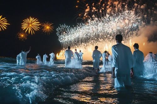 Đón Giao thừa ở Brazil: Nhảy qua bảy con sóng để gửi điều ước