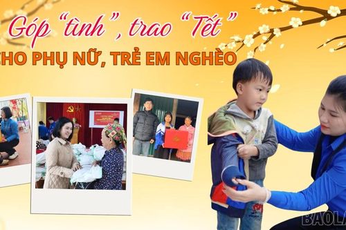 Góp 'tình', trao 'Tết' cho phụ nữ, trẻ em nghèo