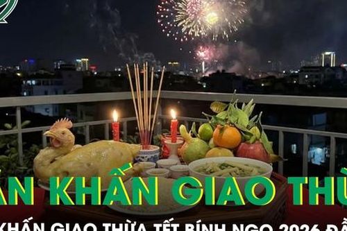 Văn khấn Giao thừa tết Bính Ngọ 2026 đầy đủ chuẩn phong tục
