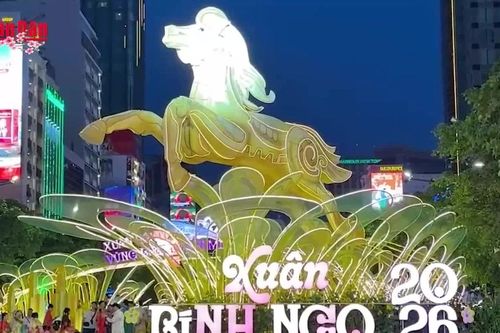 Đường hoa Nguyễn Huệ mở cửa đến mùng 6 Tết, đại cảnh giữ lại trưng bày đến 22/3