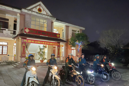 Đêm Giao thừa ở Ban CHQS xã Tứ Mỹ