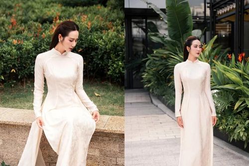 'Hot girl tuổi Ngọ' Huyền Lizzie diện áo dài truyền thống đẹp thanh tao