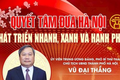 Ủy viên Trung ương Đảng, Phó Bí thư Thành ủy, Chủ tịch UBND TP Hà Nội Vũ Đại Thắng: Quyết tâm đưa Hà Nội phát triển nhanh, xanh và hạnh phúc trong kỷ nguyên mới