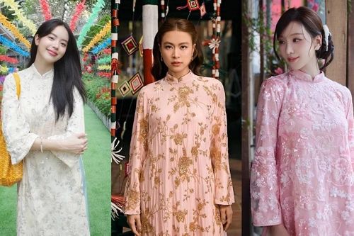 Cả showbiz Việt mê mẩn áo dài kim sa, nhìn đâu cũng thấy sao nữ mặc đụng hàng