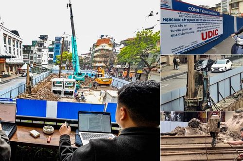 Xuyên Tết trên công trường khẩn cấp xây bể ngầm chống ngập giữa trung tâm Hà Nội