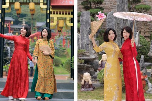 Du xuân trong tà áo dài, gìn giữ nét đẹp ngày Tết Việt