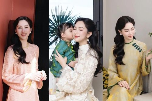 Hoa hậu Đặng Thu Thảo khoe nhan sắc 'thần tiên tỷ tỷ' trong loạt áo dài ngày Tết