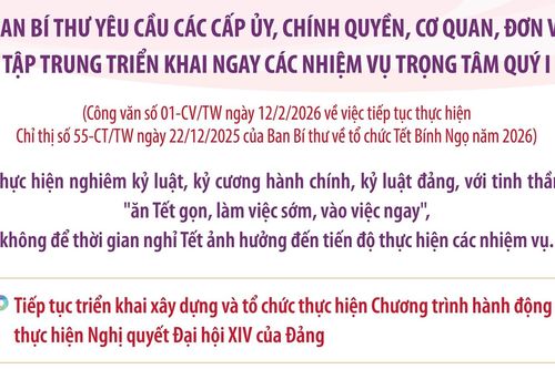 Tập trung triển khai ngay các nhiệm vụ trọng tâm quý I