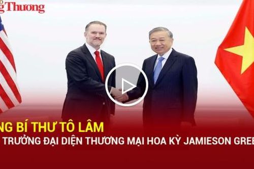 Tổng Bí thư Tô Lâm tiếp Trưởng đại diện Thương mại Hoa Kỳ