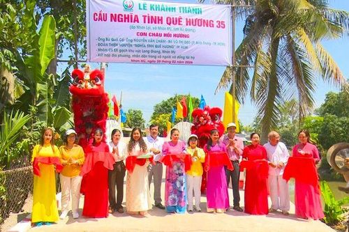 Xã Nhơn Mỹ khánh thành cầu Nghĩa tình quê hương 35