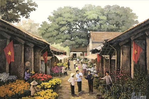 Đường làng mùa xuân