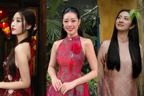 Không chỉ kim sa, chất liệu lụa và gấm cũng được nhiều nàng hậu lựa chọn dịp Tết