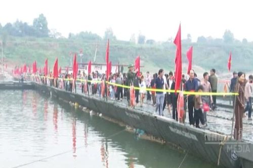 Cầu phao Đoan Hùng bảo đảm giao thông thông suốt, phục vụ hơn 76.000 lượt người dịp Tết