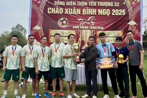Giải bóng đá Xuân Bính Ngọ 2026: Nét đẹp văn hóa ở Yên Thượng
