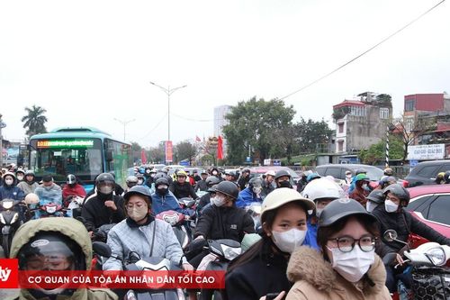 Hình ảnh giao thông Hà Nội ngày cuối kỳ nghỉ Tết