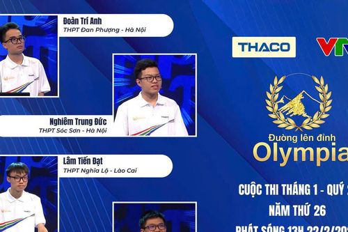 Đoàn Trí Anh xuất sắc giành vòng nguyệt quế Tháng 1 Quý II Đường lên đỉnh Olympia