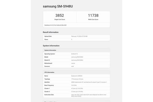 Galaxy S26 Ultra lộ điểm hiệu năng Geekbench: Sức mạnh vượt trội từ Snapdragon 8 Elite Gen 5