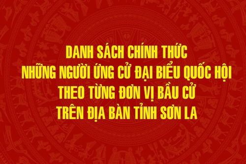 Danh sách chính thức những người ứng cử đại biểu Quốc hội theo từng đơn vị bầu cử trên địa bàn tỉnh Sơn La