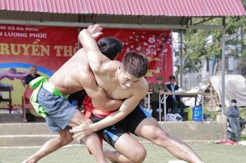 Tưng bừng hội vật truyền thống xã Đa Phúc