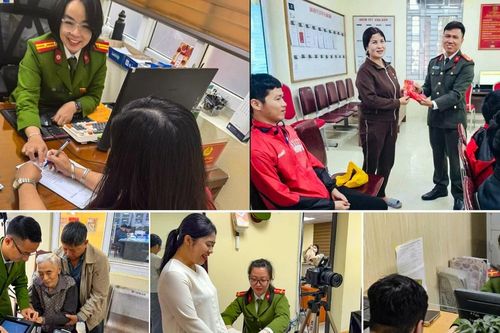 Sắc xuân ở bộ phận Một cửa: Nụ cười người chiến sĩ Công an Thủ đô ngày khai xuân Bính Ngọ