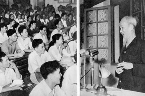 Bác Hồ nói chuyện về công tác xây dựng Đảng tại Sơn Tây