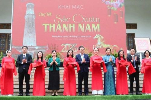 Ninh Bình khai mạc chợ Tết 'Sắc xuân Thành Nam'