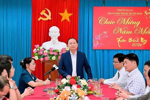 Bí thư Tỉnh ủy Thái Đại Ngọc thăm, chúc Tết Báo và phát thanh, truyền hình Gia Lai