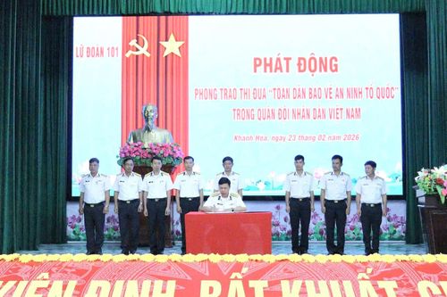 Lữ đoàn 101 phát động phong trào thi đua Toàn dân bảo vệ an ninh Tổ quốc