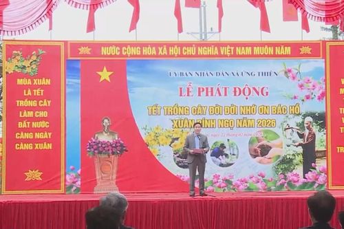 Xã Ứng Thiên phấn đấu trồng 2.500 cây xanh trong năm 2026