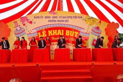 Phường Thanh Liệt khai bút đầu xuân, lan tỏa truyền thống hiếu học