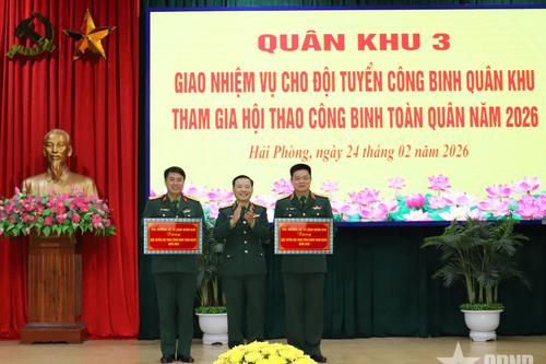 Đội tuyển Công binh Quân khu 3 sẵn sàng tham gia Hội thao Công binh toàn quân năm 2026