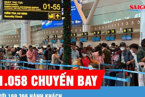 Hôm nay 24-2, sân bay Tân Sơn Nhất khai thác 1.058 chuyến bay với 169.366 hành khách