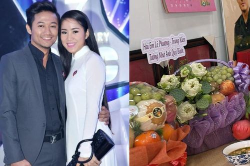 Nghẹn ngào 11 từ Lê Phương đặt trước bàn thờ Quý Bình trong ngày giỗ