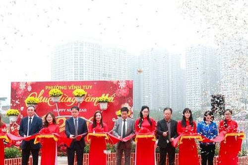 Phường Vĩnh Tuy khánh thành giai đoạn 1 dự án sửa chữa, cải tạo 'Ao cá Bác Hồ'