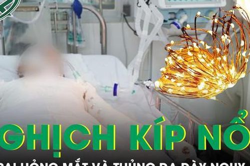 Nghịch kíp nổ tự chế, bé trai hỏng mắt và thủng dạ dày nguy kịch