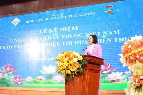 Phó Chủ tịch Quốc hội Nguyễn Thị Thanh dự kỷ niệm Ngày Thầy thuốc Việt Nam tại Bệnh viện Trung ương Thái Nguyên